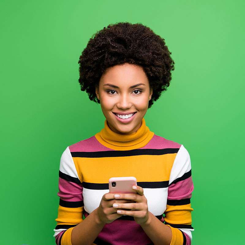 A young lady listening to overhead music by Spectrio in the USA