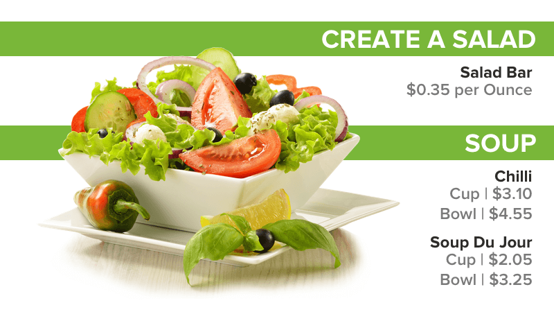 Infographic about a salad created by Spectrio in the USA